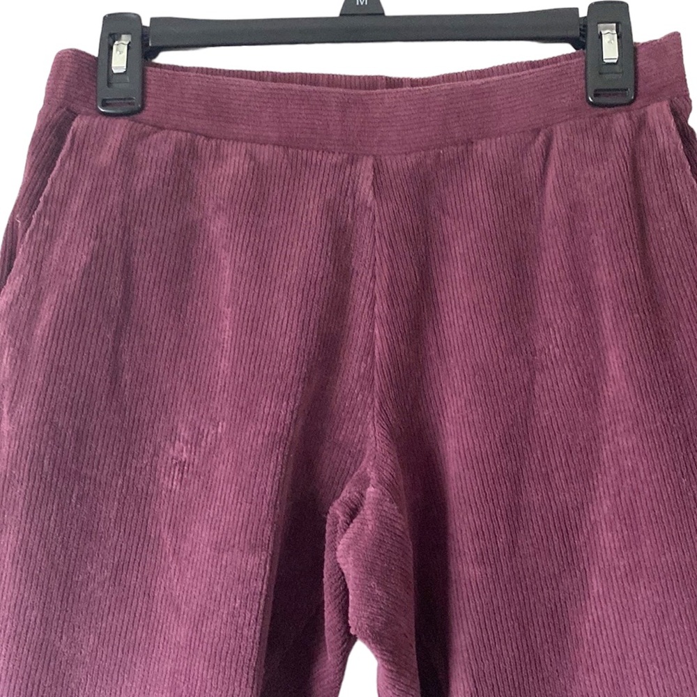 LANDS’ END Burgundy Corduroy Leggings, Size MP. - Picture 6 of 13